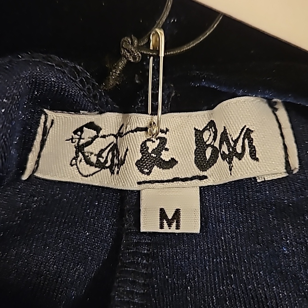 đź’•RAT & BOAđź’• Velvet High Neck Plunging Back Maxi Dress ~ Dark Navy Blue M NWT - Picture 7 of 7